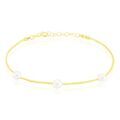Bracelets sur Grenoble : Histoire d'Or Bracelet Friea Or Jaune Perle De Culture