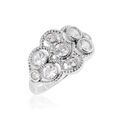 Histoire d'Or Bague Argent Blanc Boulonnaise Oxydes De Zirconium