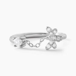 Histoire d'Or Bague Bee Good Argent Blanc Oxyde De Zirconium