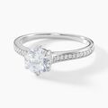 Bagues sur Grenoble : Histoire d'Or Bague Lydia Argent Blanc Oxyde De Zirconium