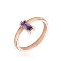 Bagues sur Grenoble : Histoire d'Or Bague Purple Mood Argent Rose Oxyde De Zirconium