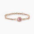 Histoire d'Or Bague Chaine Rio Selaron Argent Rose Oxyde De Zirconium