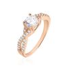Histoire d'Or Bague Karin Argent Rose Oxyde De Zirconium