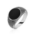 Histoire d'Or Bague Argent Blanc Tom Email Noir