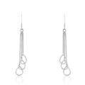 Histoire d'Or Boucles D'oreilles Pendantes Flat Argent Blanc