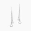 Histoire d'Or Boucles D'oreilles Pendantes Juliette Argent Blanc