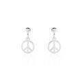 Histoire d'Or Boucles D'oreilles Pendantes Paz Argent Blanc