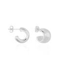 Boucles d'oreille sur Grenoble : Histoire d'Or Demi Creoles Argent Blanc Cyrilla