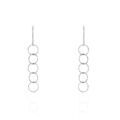 Histoire d'Or Boucles D'oreilles Pendantes Bulle Argent Blanc