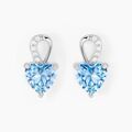 Histoire d'Or Boucles D'oreilles Puces Atieno Argent Blanc Oxyde De Zirconium