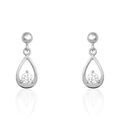 Histoire d'Or Boucles D'oreilles Puces Bethilda Argent Blanc Oxyde De Zirconium