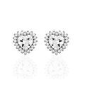Histoire d'Or Boucles D'oreilles Puces Calvi Argent Blanc Oxyde De Zirconium