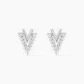 Histoire d'Or Boucles D'oreilles Puces Guenolee Argent Blanc Oxyde De Zirconium