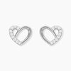 Histoire d'Or Boucles D'oreilles Puces Dorthea Argent Blanc Oxyde De Zirconium