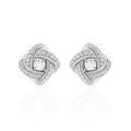 Histoire d'Or Boucles D'oreilles Puces Anasthase Argent Blanc Oxyde De Zirconium