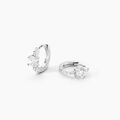 Boucles d'oreille sur Grenoble : Histoire d'Or Creoles Argent Blanc Rio Oxydes De Zirconium