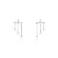 Histoire d'Or Boucles D'oreilles Pendantes Marsala Argent Blanc Oxyde De Zirconium
