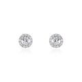 Histoire d'Or Boucles D'oreilles Puces Eternite Argent Blanc Oxyde De Zirconium