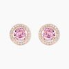 Histoire d'Or Boucles D'oreilles Puces Rio Argent Rose Oxyde