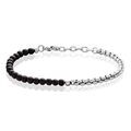 Histoire d'Or Bracelet Acier Blanc Christiano Onyx