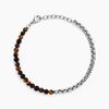 Histoire d'Or Bracelet Acier Blanc Christiano ?il De Tigre Onyx