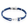 Histoire d'Or Bracelet Acier Blanc Analya Cordon