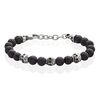 Histoire d'Or Bracelet Acier Blanc Hantz Pierre De Lave