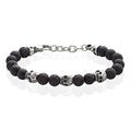 Histoire d'Or Bracelet Acier Blanc Hantz Pierre De Lave