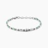 Histoire d'Or Bracelet Cliff Acier Gris Aventurine H&eacute;matite Oxyde De Zirconium