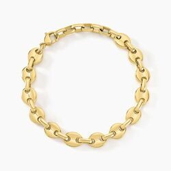 Histoire d'Or Bracelet Maille Acier Dor&eacute; Cadia
