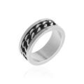 Histoire d'Or Bague Gaston Acier Blanc