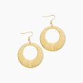 Histoire d'Or Boucles D'oreilles Pendantes Acier Dor&eacute; Rohan