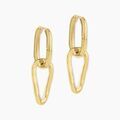 Histoire d'Or Boucles D'oreilles Pendantes Goldess Acier Jaune