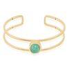 Histoire d'Or Bracelet Jonc Veina Plaqu&eacute; Or Jaune Aventurine