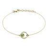 Histoire d'Or Bracelet Amalthea Plaqu&eacute; Or Dor&eacute; Aventurine Vert