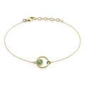 Histoire d'Or Bracelet Amalthea Plaqu&eacute; Or Dor&eacute; Aventurine Vert