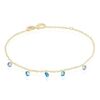 Histoire d'Or Bracelet Myosothis Plaqu&eacute; Or Pierres