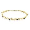 Histoire d'Or Bracelet Plaqu&eacute; Or Kelian Oxydes De Zirconium Et Pierres Bleues