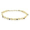 Bracelets sur Grenoble : Histoire d'Or Bracelet Plaqu&eacute; Or Kelian Oxydes De Zirconium Et Pierres Bleues