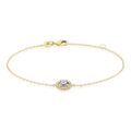 Bracelets sur Grenoble : Histoire d'Or Bracelet Plaqu&eacute; Or Radbod Pierre Artificielle Oxydes De Zirconium