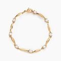 Histoire d'Or Bracelet Mimona Plaqu&eacute; Or Jaune Oxyde De Zirconium
