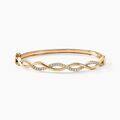 Bijoux sur Grenoble : Histoire d'Or Bracelet Jonc Imae Plaqu&eacute; Or Jaune Oxyde De Zirconium