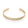 Histoire d'Or Bracelet Jonc Zoila Plaqu&eacute; Or Pierre De Synthese Et Oxyde