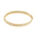 Bijoux sur Grenoble : Histoire d'Or Bracelet Jonc Marie-baptistine Plaqu&eacute; Or Jaune Oxyde De Zirconium
