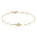 Histoire d'Or Bracelet Plaqu&eacute; Or Larraso Oxydes De Zirconium
