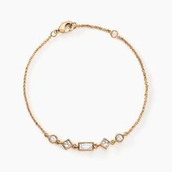 Histoire d'Or Bracelet Gold Chandelier Plaqu&eacute; Or Dor&eacute; Oxyde De Zirconium