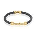 Histoire d'Or Bracelet Plaqu&eacute; Or Rodolf Cuir