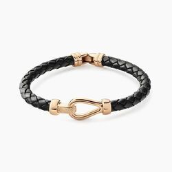 Histoire d'Or Bracelet Plaqu&eacute; Or Steve Cuir