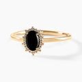 Histoire d'Or Bague Vintage Love Plaqu&eacute; Or Jaune Agate