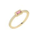 Histoire d'Or Bague Plaqu&eacute; Or Jaune Calvina Pierre Synth&eacute;tique